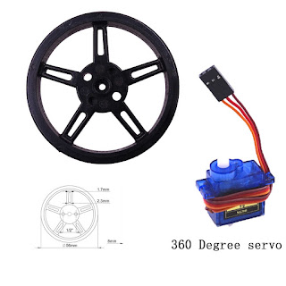 KIT 2 SERVO SG90  DE 360 GRADOS ROTACION CONTINUA  PARA ROBOT BALANCEADOR ETC