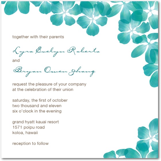 turquoise wedding invitations