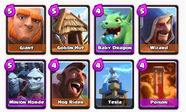 Susunan Battle Deck Terbaik Pada Arena 7 Clash Royale