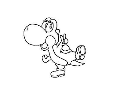 #8 Yoshi Coloring Page