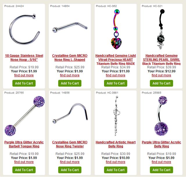 Body Jewelry and Accessories Store