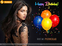 sex film star bhumi pednekar photo in black net dress [tablet wallpaper]