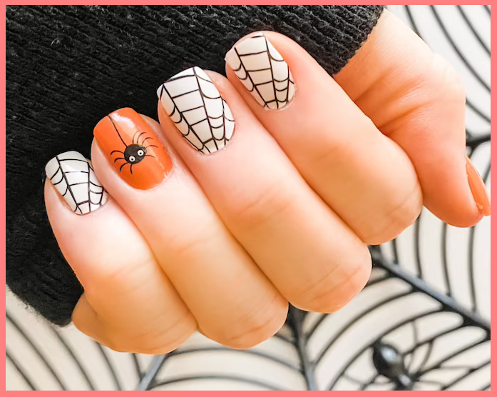 Spooky nails, don't love them but give me 6/10 for effort as it's my first  ever nAiL aRt 🤓 : r/Nails