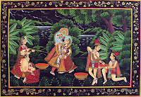 Radha Krishna Holi Painting