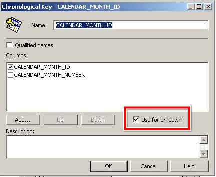 Uncheck Use for Drilldown