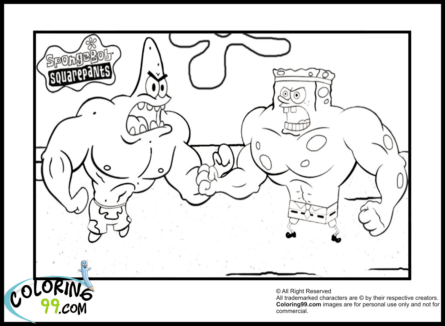 Spongebob And Patrick Coloring Pages 4