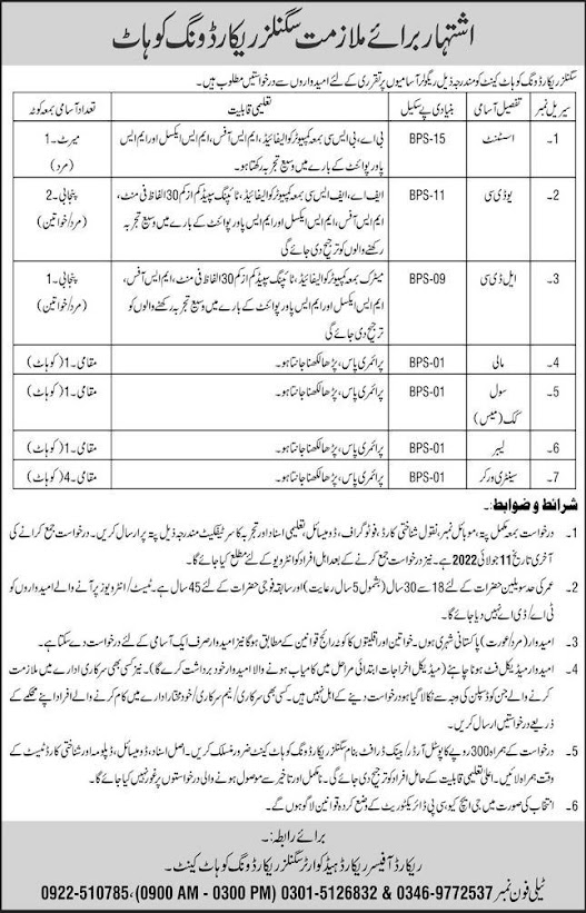 Pak Army Civilian New Jobs Today 2022