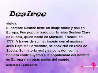 significado del nombre Desiree