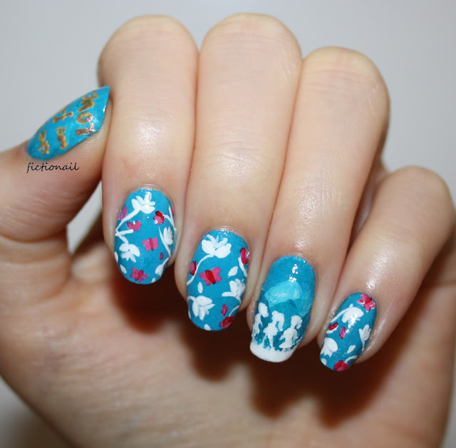 The One We Fell in Love With Book Cover Nail Art Paige Toon