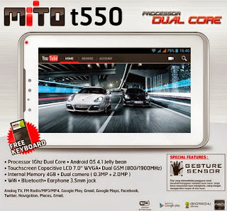 Mito T550 Tablet Android Jelly Bean dual core murah