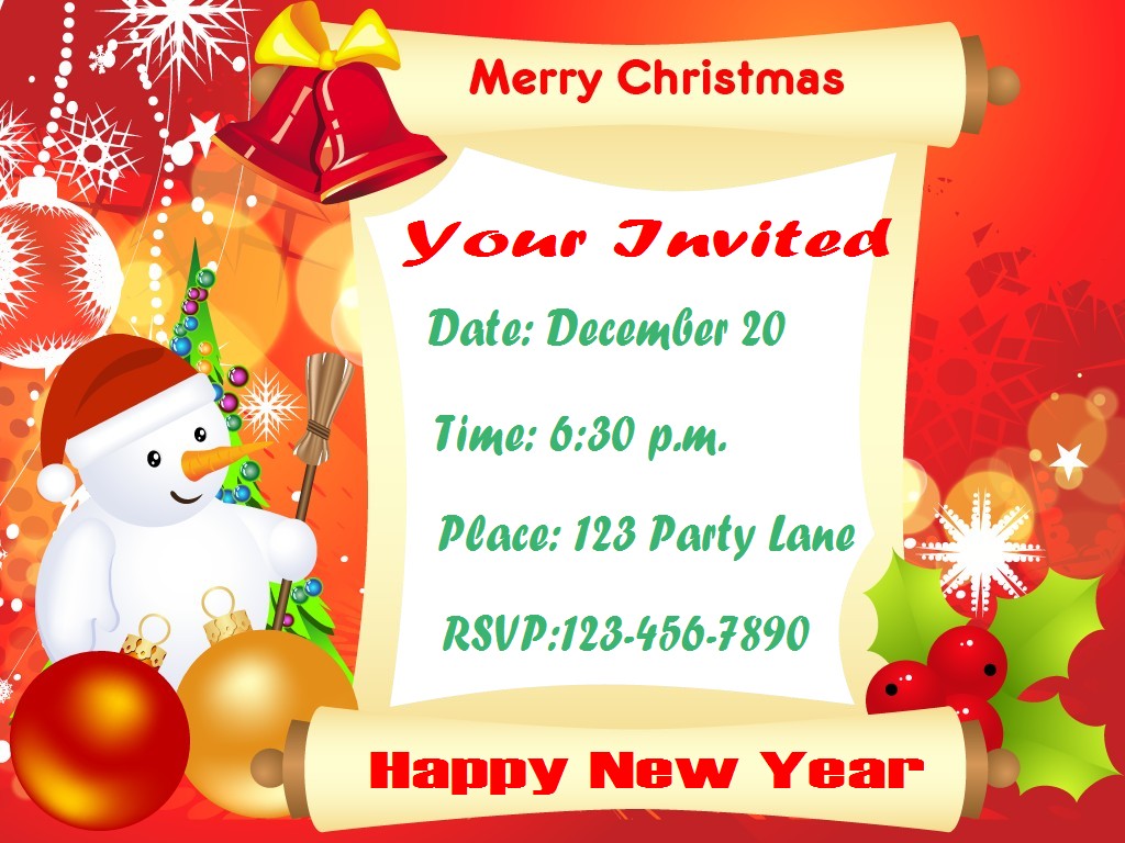 Invitations Examples Christmas 4