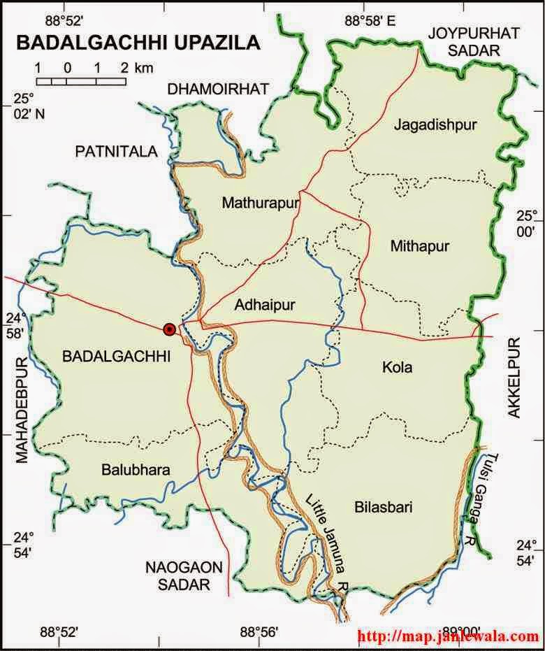 badalgachhi upazila map of bangladesh