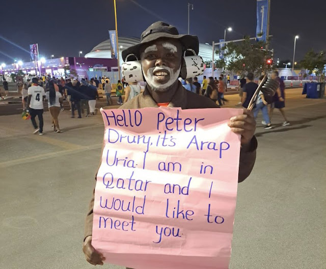 Arap Uria in Qatar seeking to meet Peter Drury