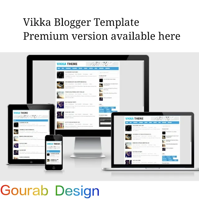 Vikka Blogger Template-Paid Version For Free