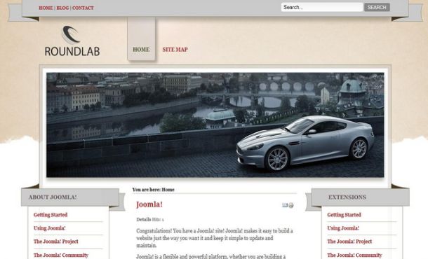 Free Cars Pink Joomla Theme Template