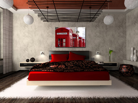Bedroom on Special Red Bedroom Interior Design