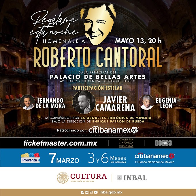 Roberto Cantoral tendrá emotivo homenaje en Palacio de Bellas Artes