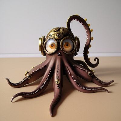 Steampunk Octopus Statue Miniature 3D amazingwallpapersa blogspot com (47)