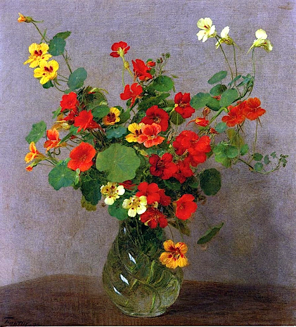 Henri Fantin-Latour (1836-1904), Capucines dans un vase Collection privée