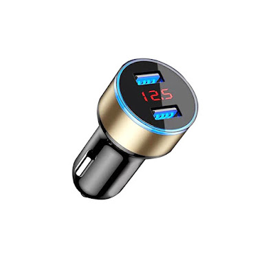 Multi-function Digital Display LED Dual USB Smart Car Mobile Phone Car Charger 