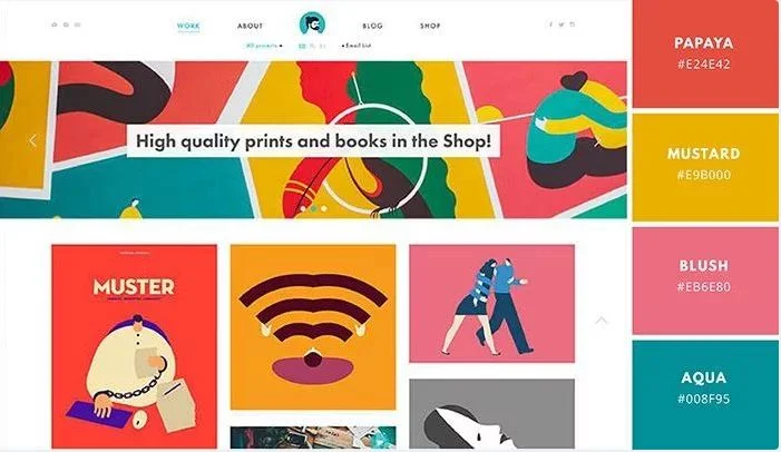 50 cách phối màu theo chủ đề đẹp và chất cho website
