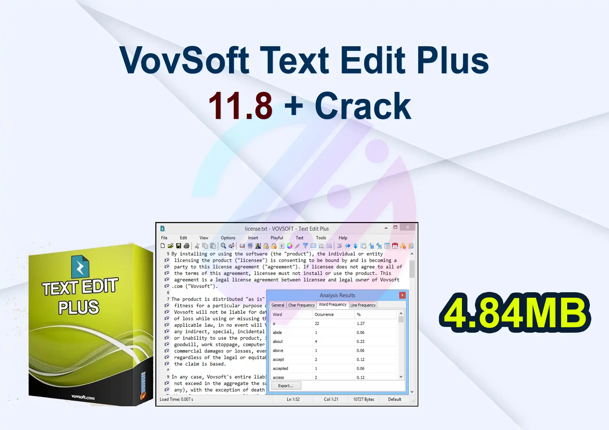 VovSoft Text Edit Plus 11.8 + Crack