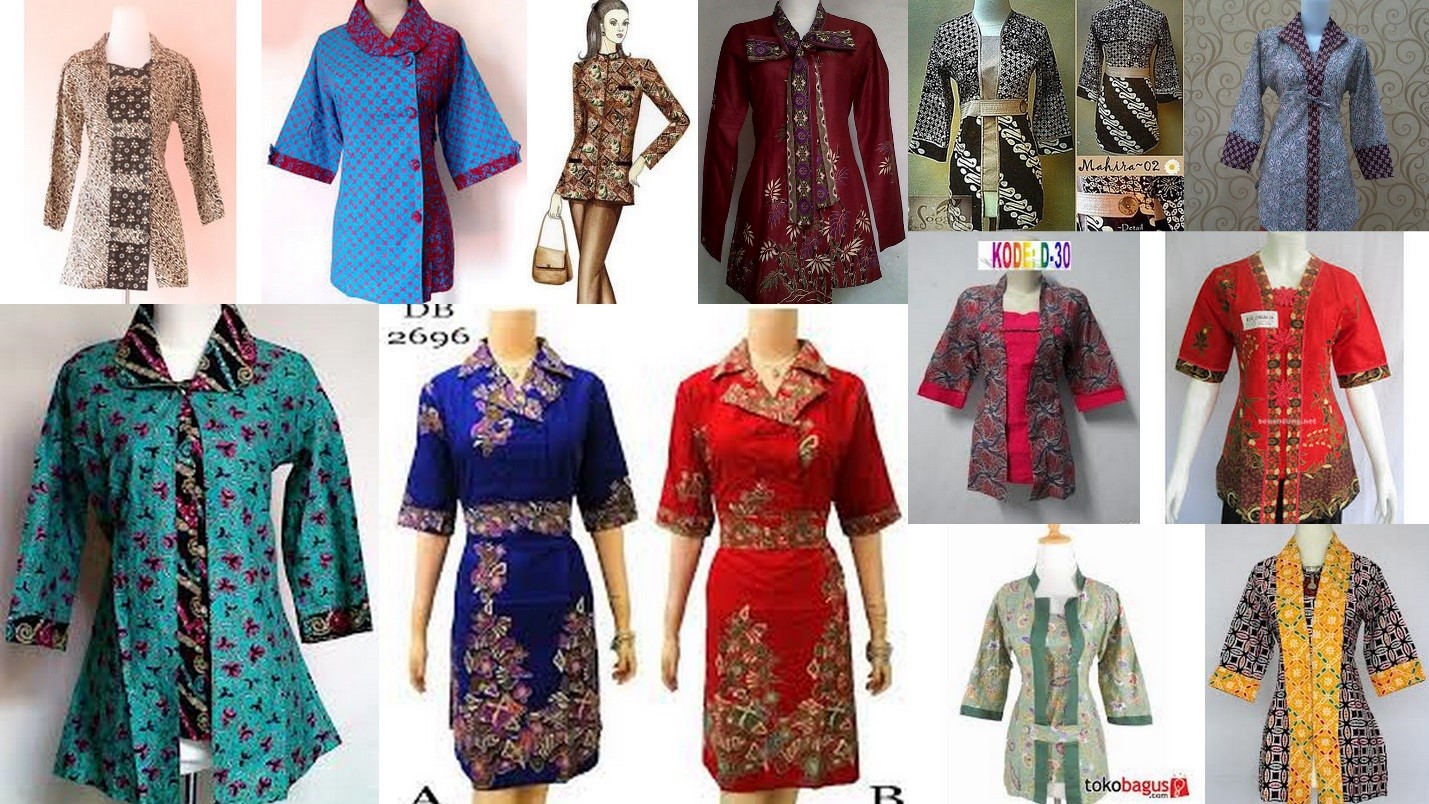  Model  Baju  Kerja  Batik Wanita  Terbaru 