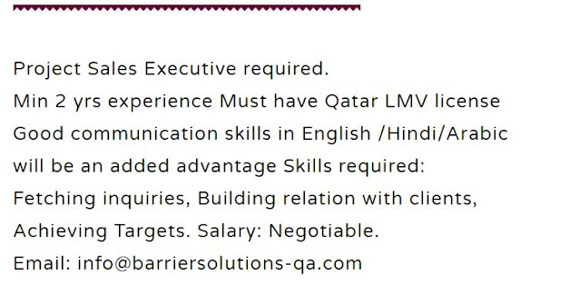 Jobs Vacancies In Qatar From Tomorrow, 22 April 2024