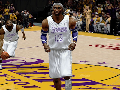 NBA 2K13 Lakers White Christmas Jersey Patch Download