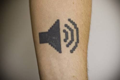 Barcode Tattoos are done and over with but the parallel port tattoo is just