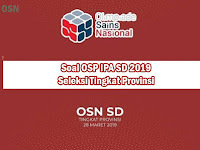 Soal OSN IPA SD Tahun 2019 Tingkat Provinsi