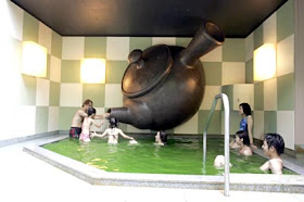 piscina de chá verde