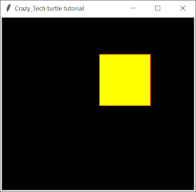 Draw Square Shape using Python Turtle library