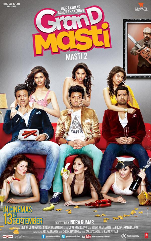 Grand Masti Movie Showtimes (Theatre) In Delhi - Bollywood ...
