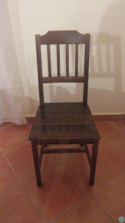 sedia vintage prima della trasformazione restauro