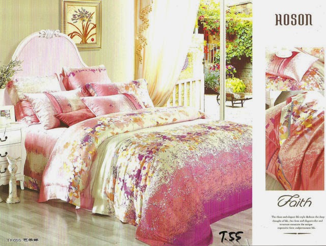 Sprei Tencel Pink Motif Bunga