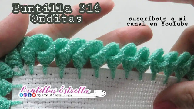 Puntilla onditas a crochet