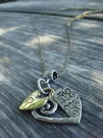 Metal Hearts Unite Charm Necklace by hotGlued