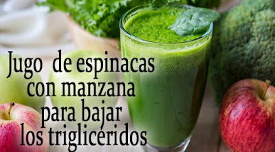 Jugo de espinacas con manzanas