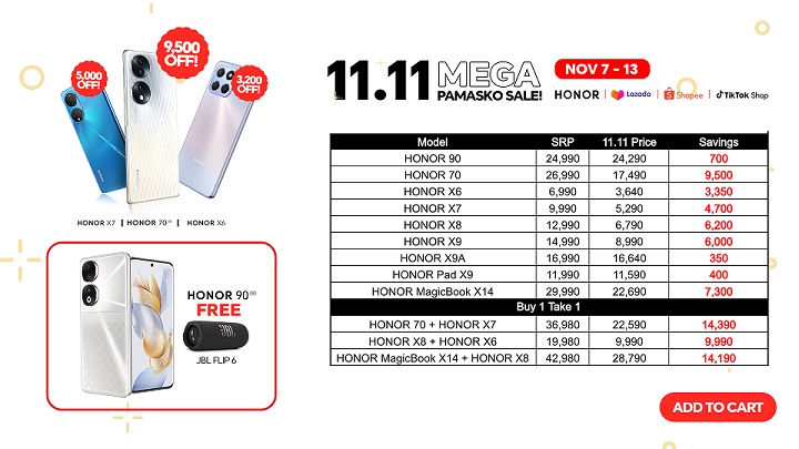 HONOR 11.11 Mega Sale