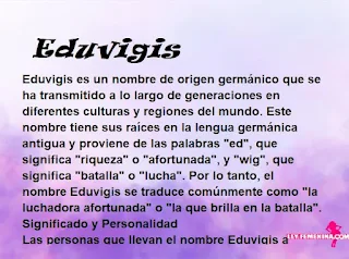 significado del nombre Eduvigis