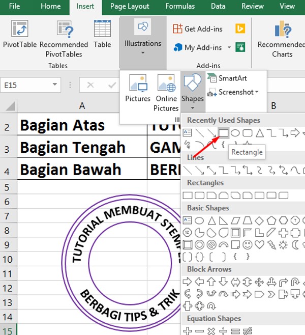 Cara Buat Stempel Otomatis Di Microsoft Excel