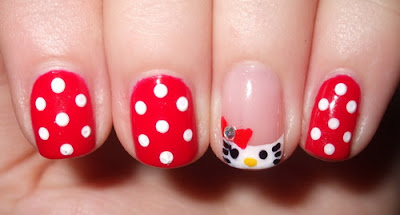 Hello kitty nail art designs