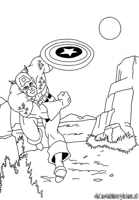 Captain America Avengers Coloring pages title=