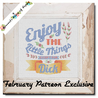 Enjoy the Little Things Salty Subversive Cross Stitch Pattern