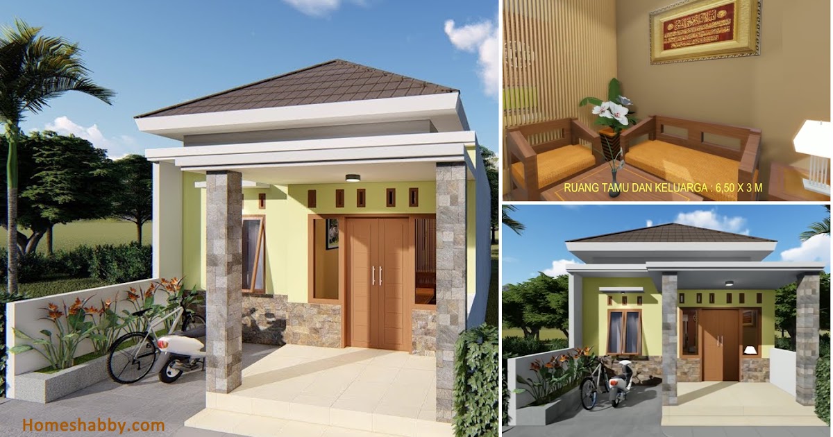 Desain dan Denah Rumah  Minimalis  Ukuran 6 x 12 M dengan 3 Kamar Tidur Cocok Diterapkan di  