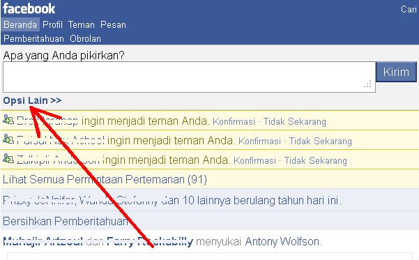 Cara Baru tag Nama teman distatus Facebook via HP 2013