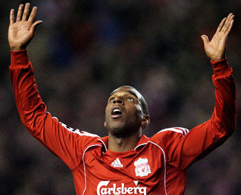 Liverpool 2 vs Manchester United 1 Babel goal get in there!!!