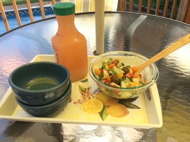 This easy tomato and cucumber salad is the perfect side dish for any summer BBQ.