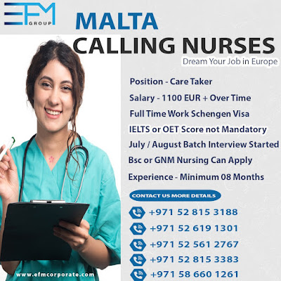 Malta Calling Nurses - Dream Your Job in Euro